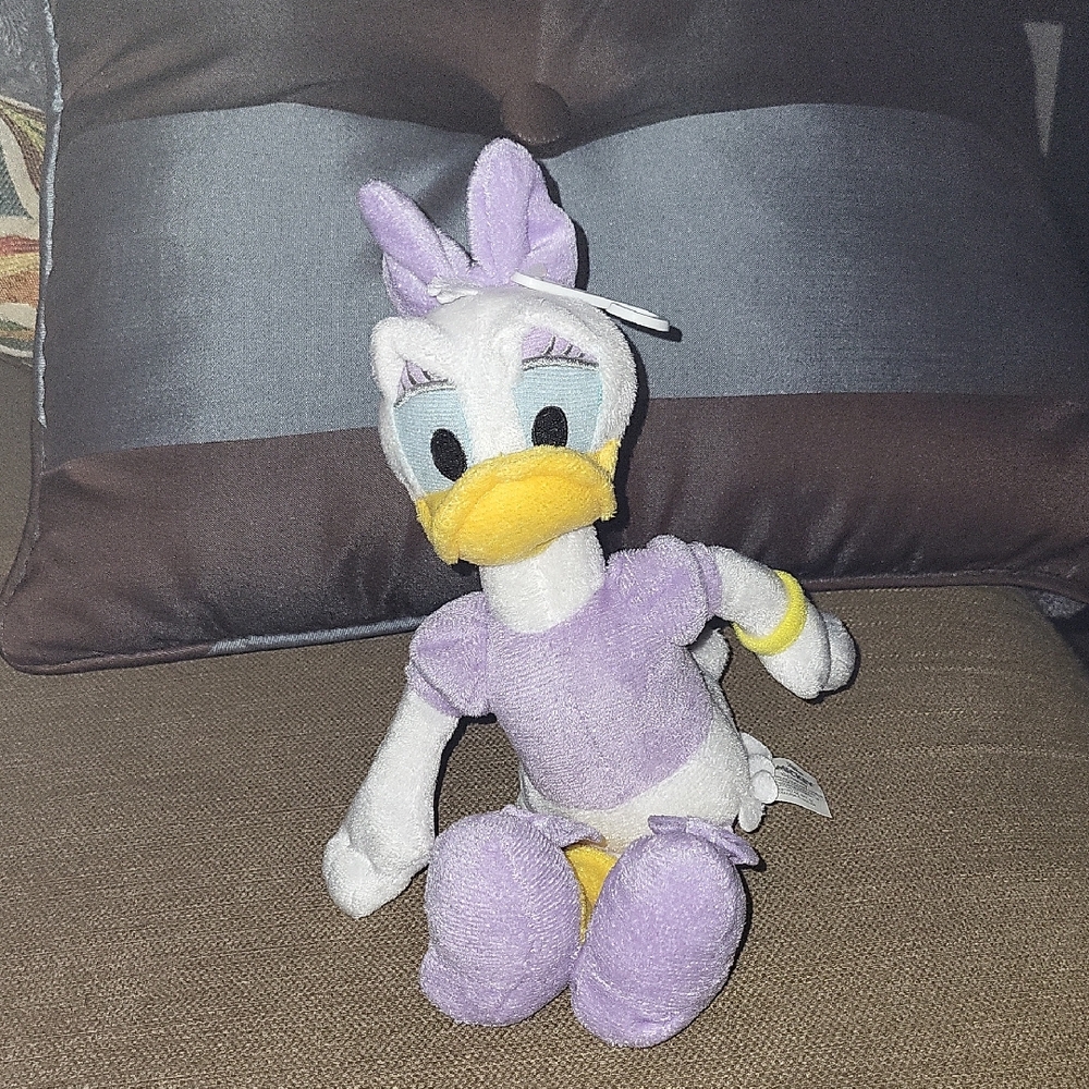 Disney Daisy Duck Stuffed Animal - Purple and White